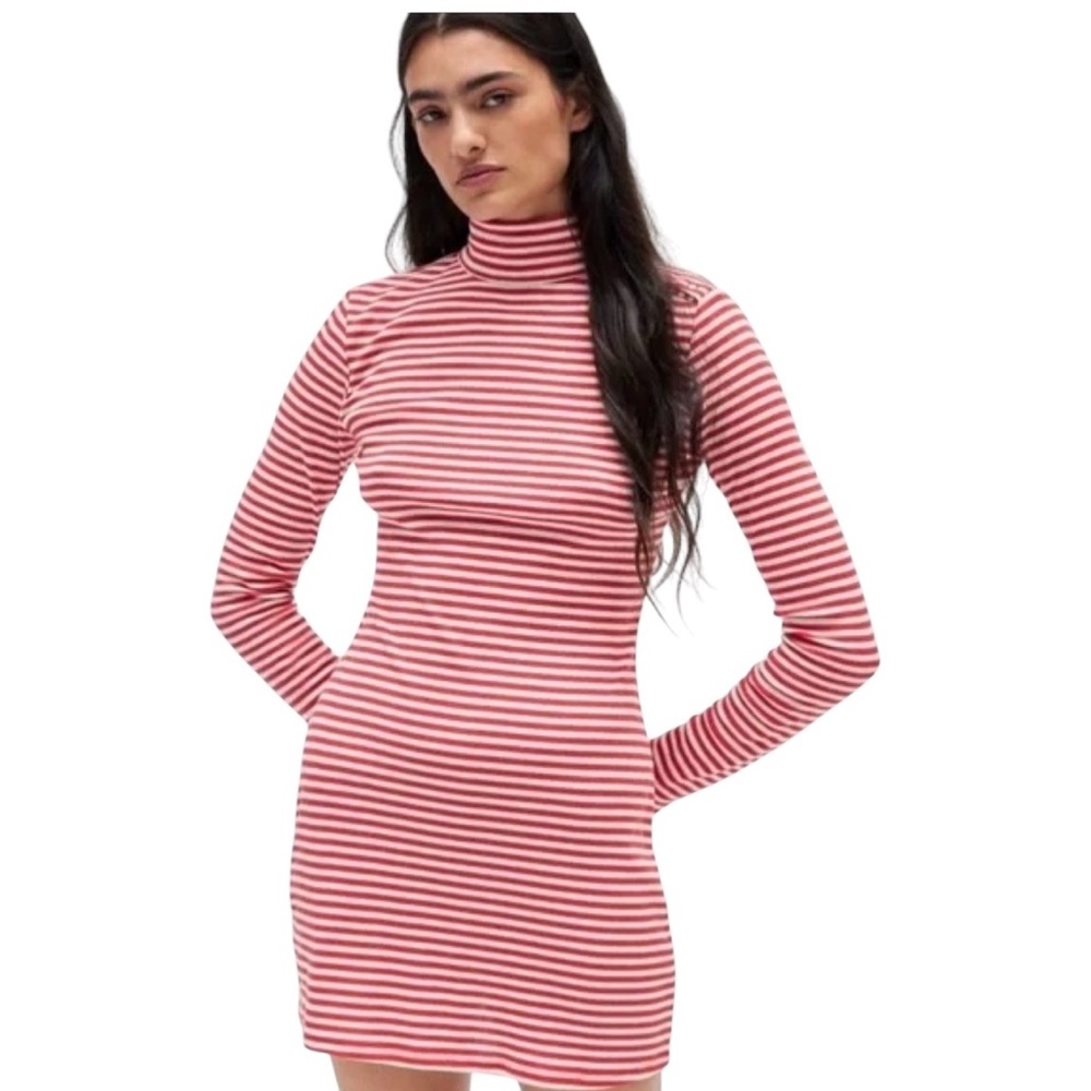 Urban Outfitters NWT Nola Striped Mockneck Mini Dress BDG Size L